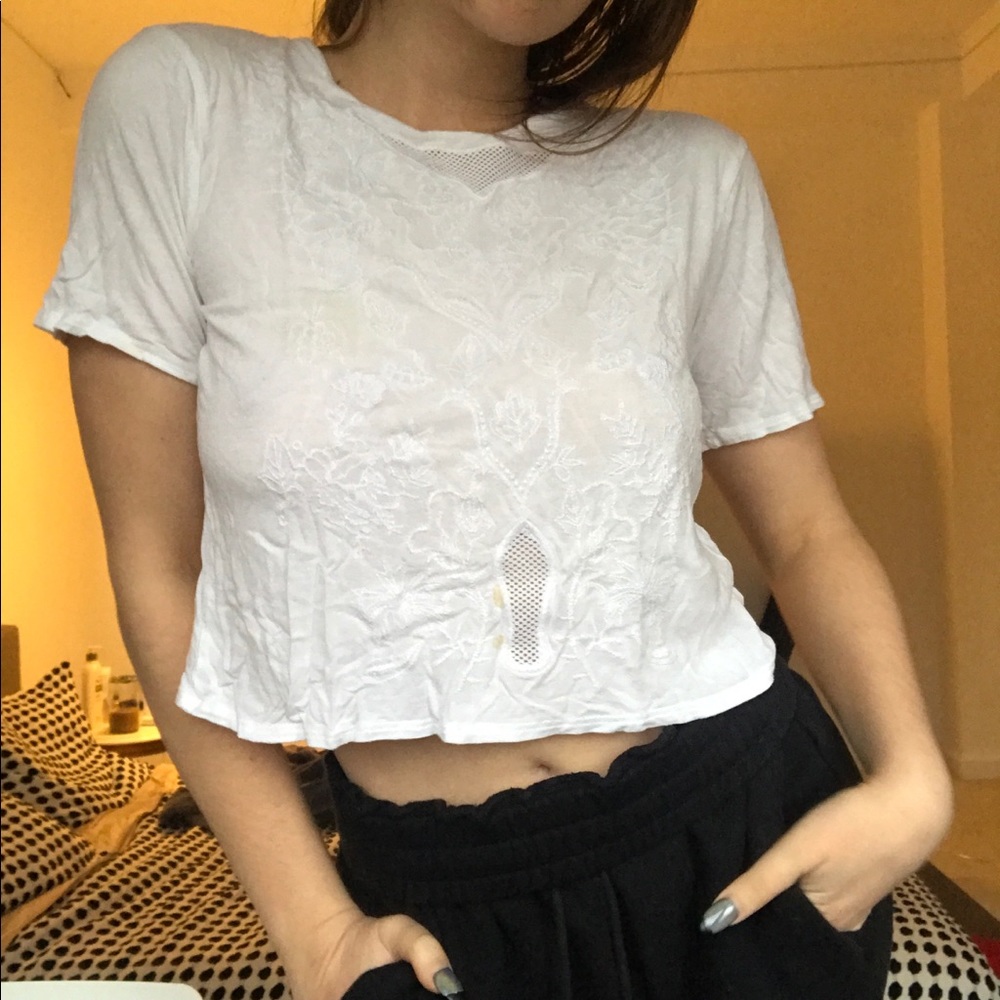 Fun white tee with subliminal detail